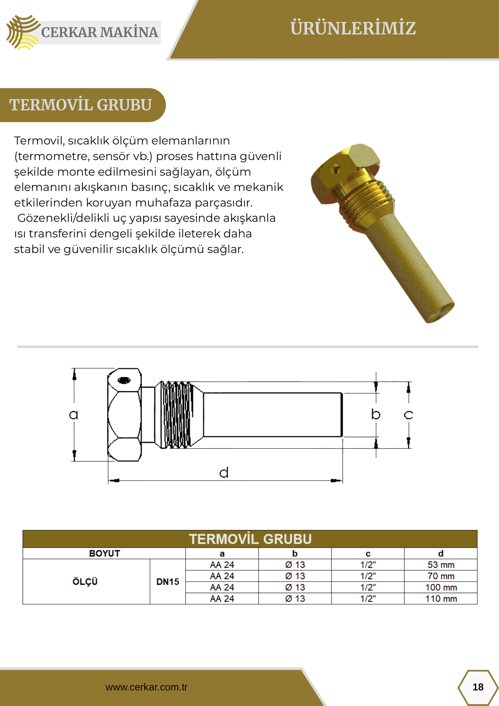 Cerkar katalog teknik çizim — sayfa 19 teknik çizimi